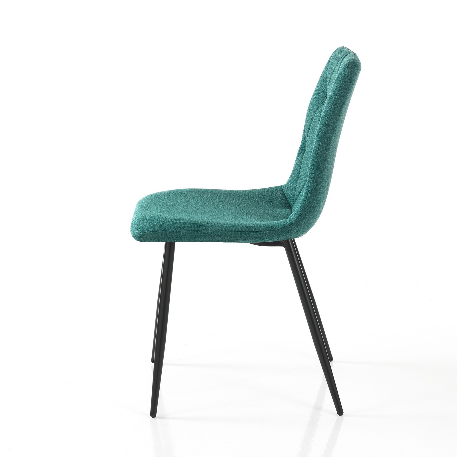 Set 4 Sedie HARA VERDE tessuto Verde tessuto EASY CLEAN di facile pulizia cm H84 L44 P54