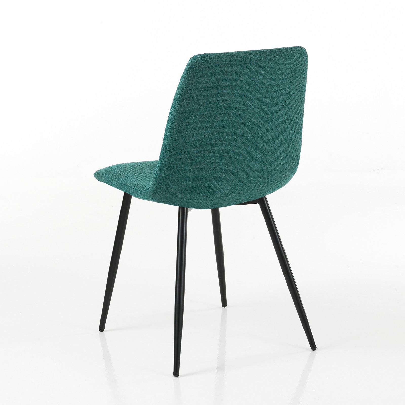 Set 4 Sedie HARA VERDE tessuto Verde tessuto EASY CLEAN di facile pulizia cm H84 L44 P54