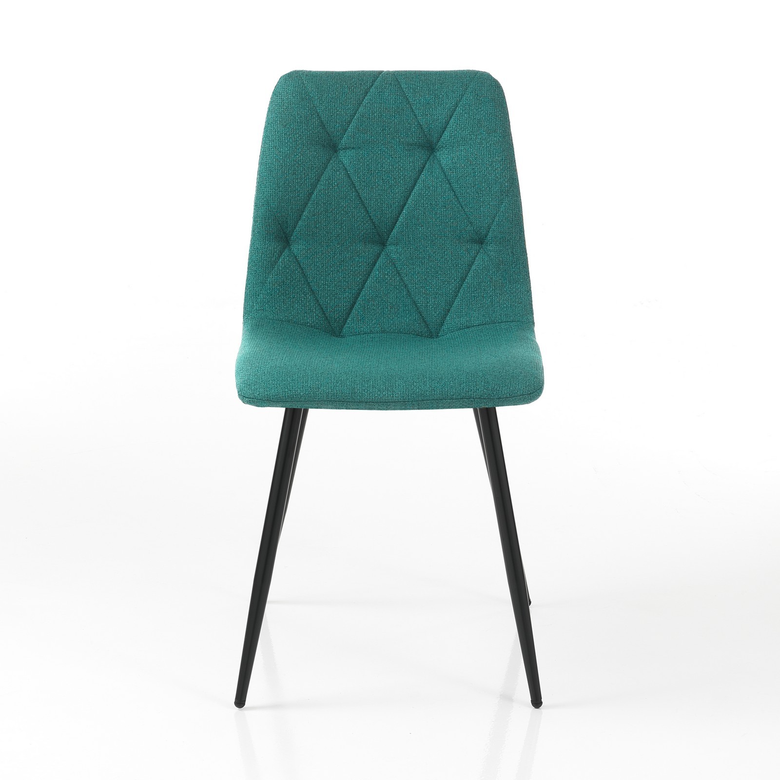 Set 4 Sedie HARA VERDE tessuto Verde tessuto EASY CLEAN di facile pulizia cm H84 L44 P54