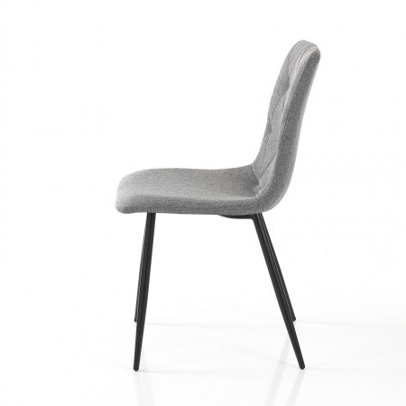 Set 4 Sedie HARA GRIGIA tessuto colore Grigio tessuto EASY CLEAN di facile pulizia cm H84 L44 P54
