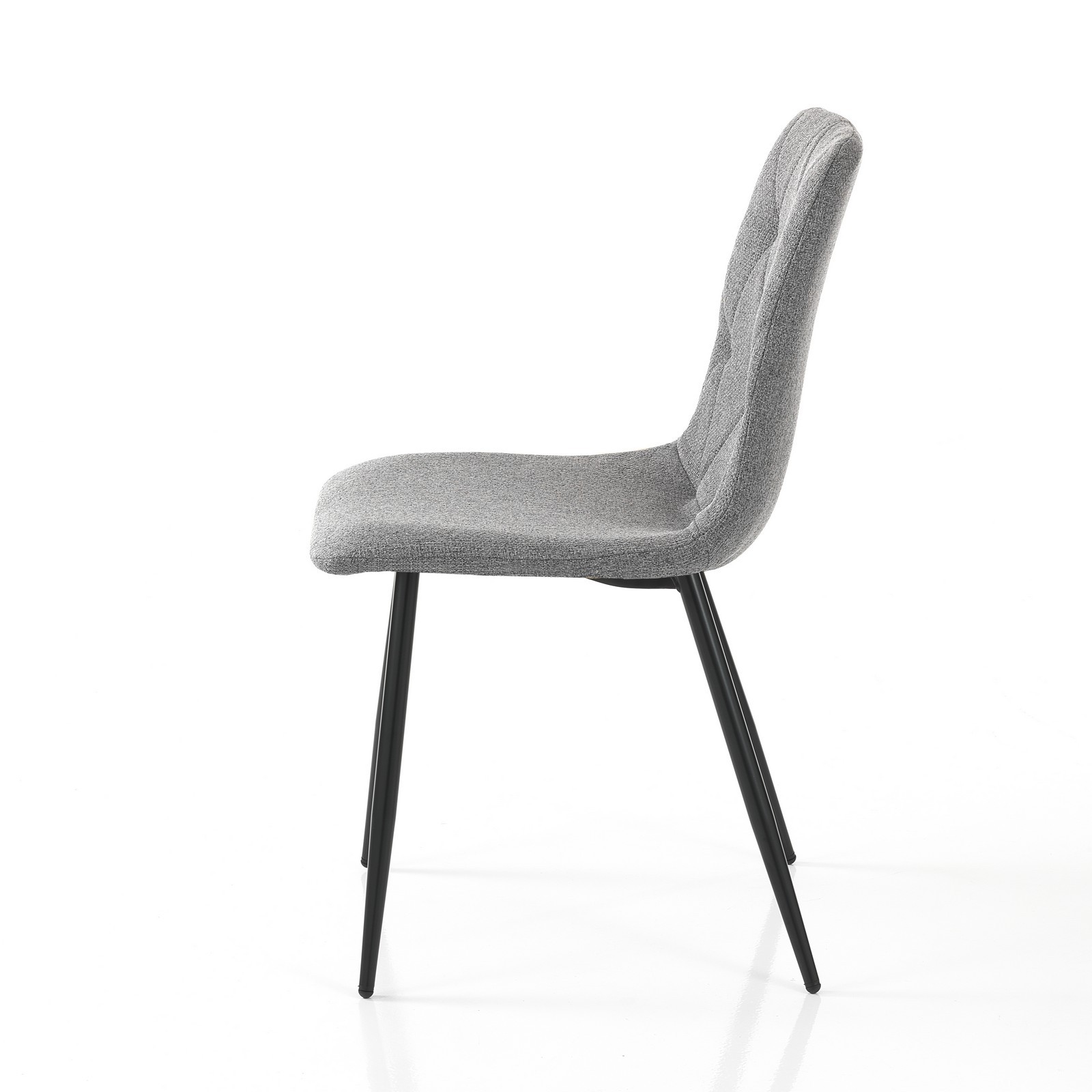 Set 4 Sedie HARA GRIGIA tessuto colore Grigio tessuto EASY CLEAN di facile pulizia cm H84 L44 P54