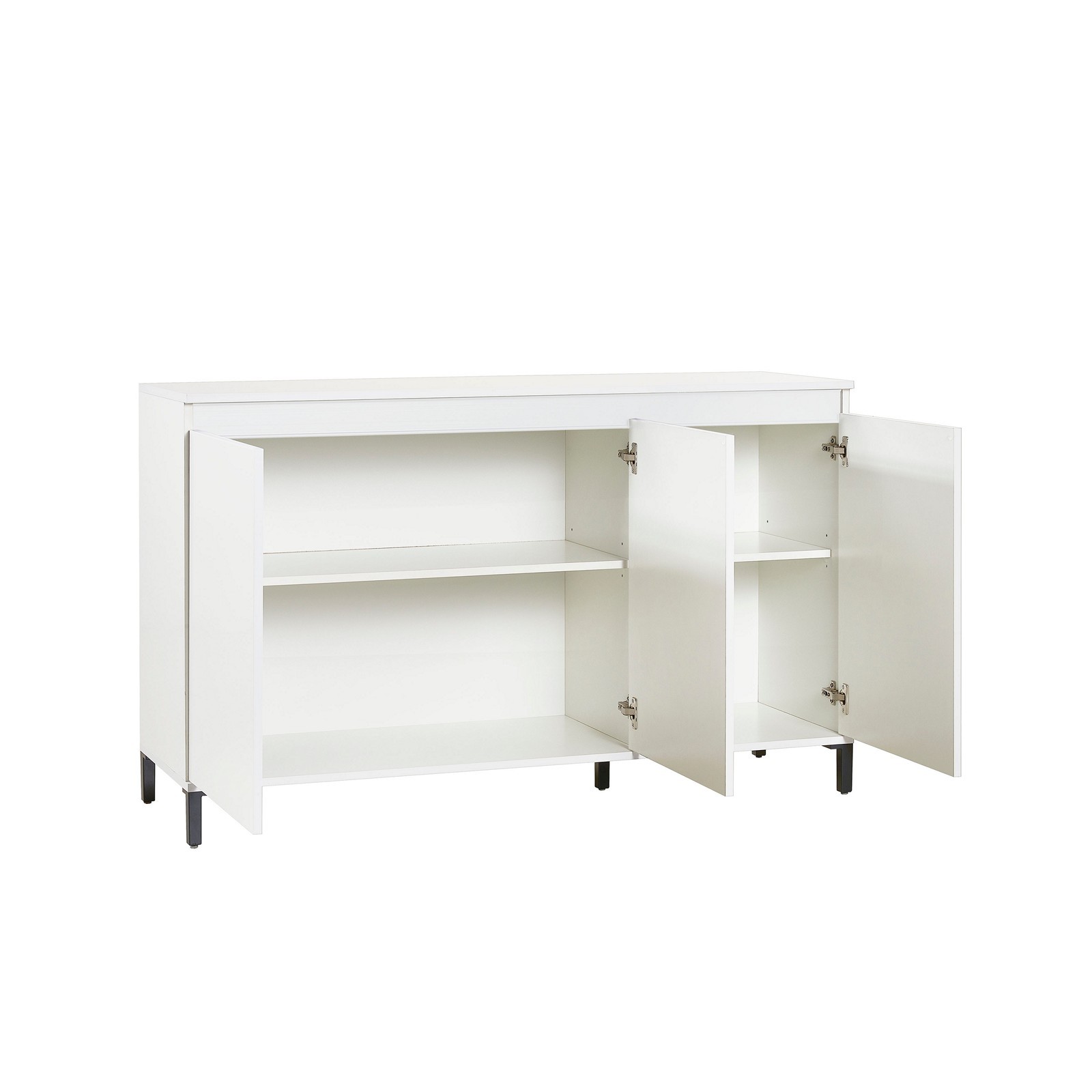 MIAMI Madia 3 ante laccata colore Bianco lucido cm H84,3 L138 P40
