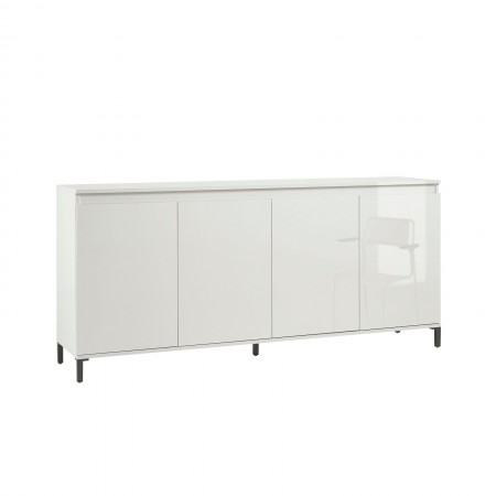 MIAMI Madia 4 ante laccata colore Bianco lucido cm H84,3 L184 P40