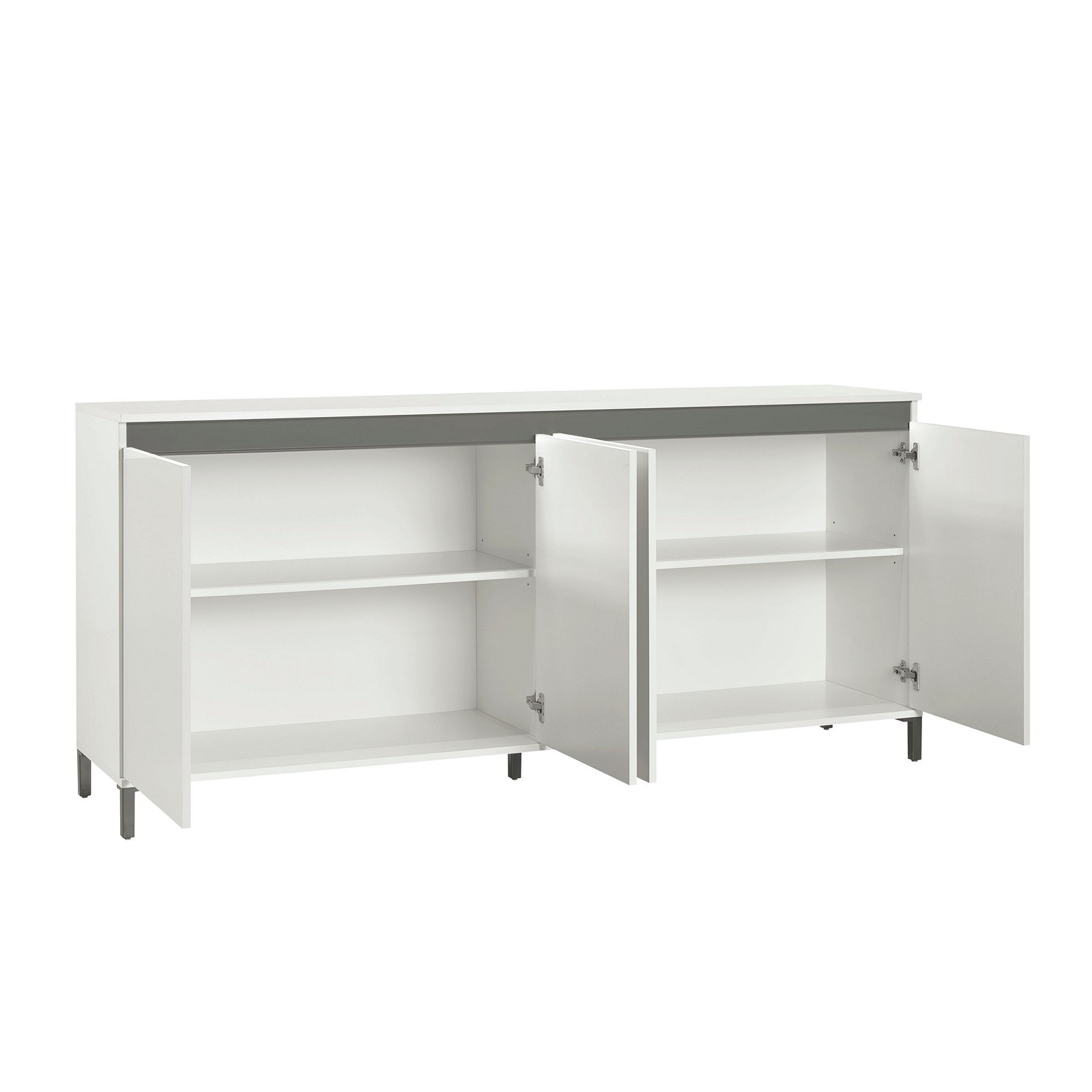 MIAMI Madia 4 ante laccata colore Bianco lucido cm H84,3 L184 P40