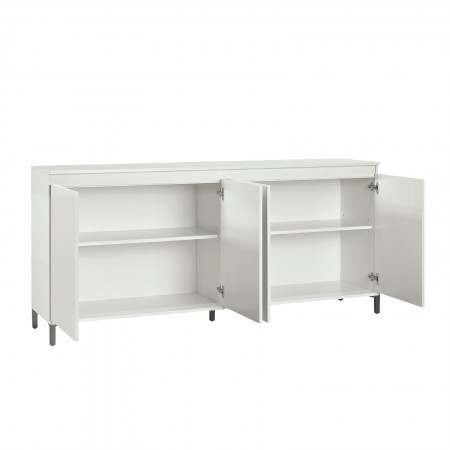 MIAMI Madia 4 ante laccata colore Bianco lucido cm H84,3 L184 P40
