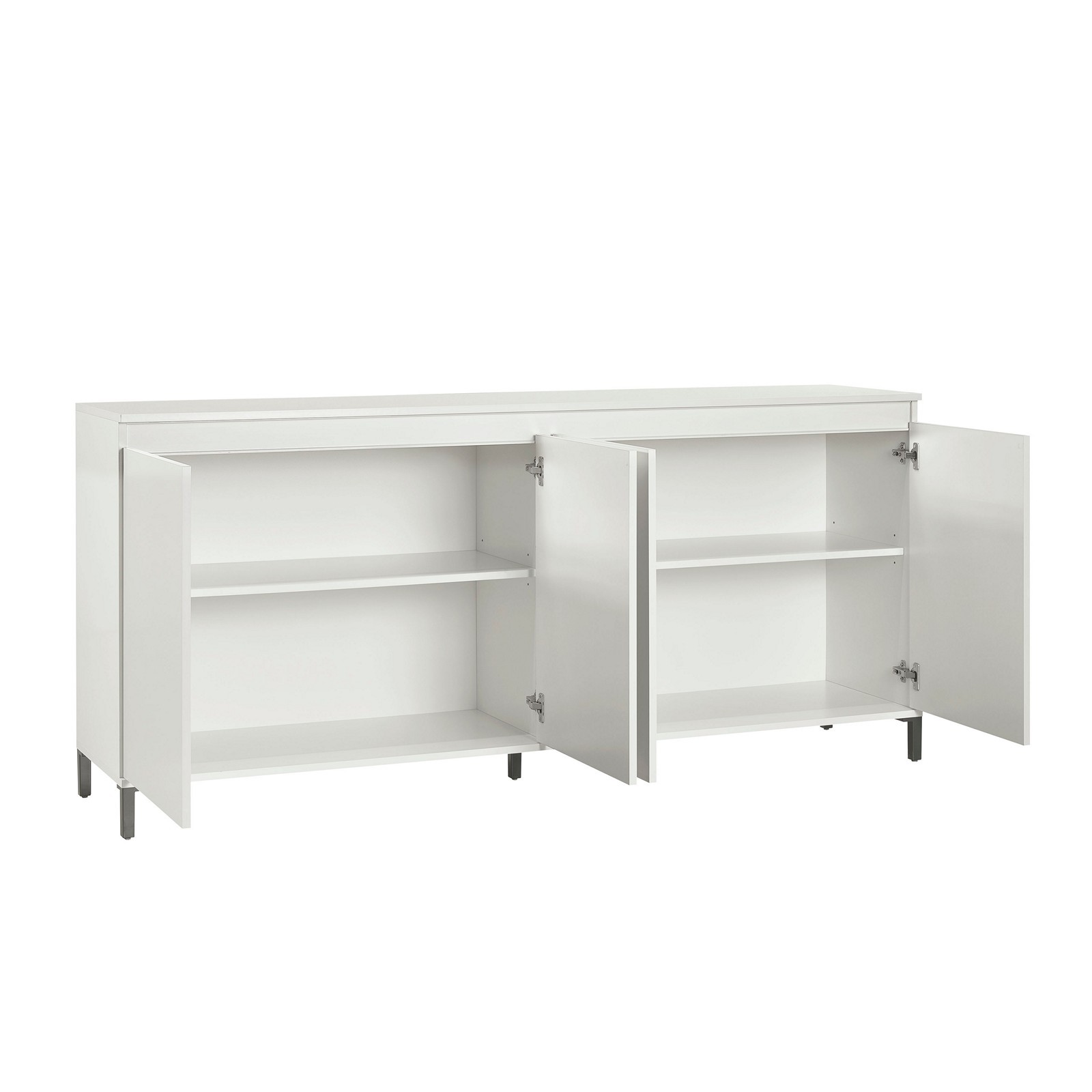 MIAMI Madia 4 ante laccata colore Bianco lucido cm H84,3 L184 P40