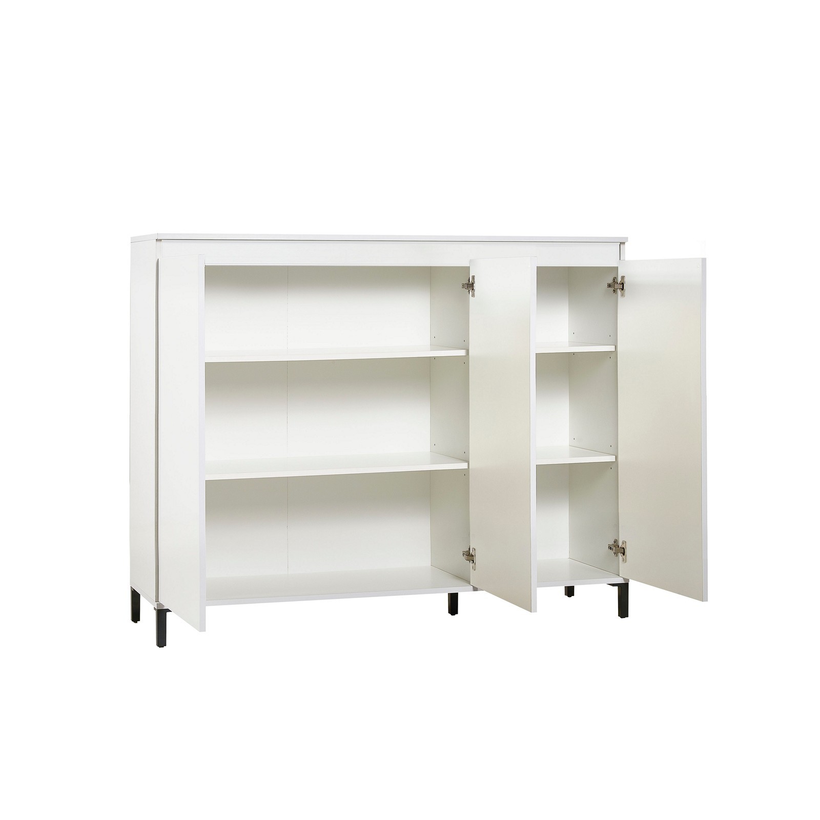 MIAMI Mobile alto 3 ante  laccata colore Bianco lucido cm H110,3 L138 P40