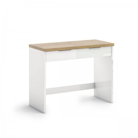 TORONTO WHITE Mobile toilette  laccata Bianco lucido top finitura Rovere cm H79,5 L104,3 P43,4