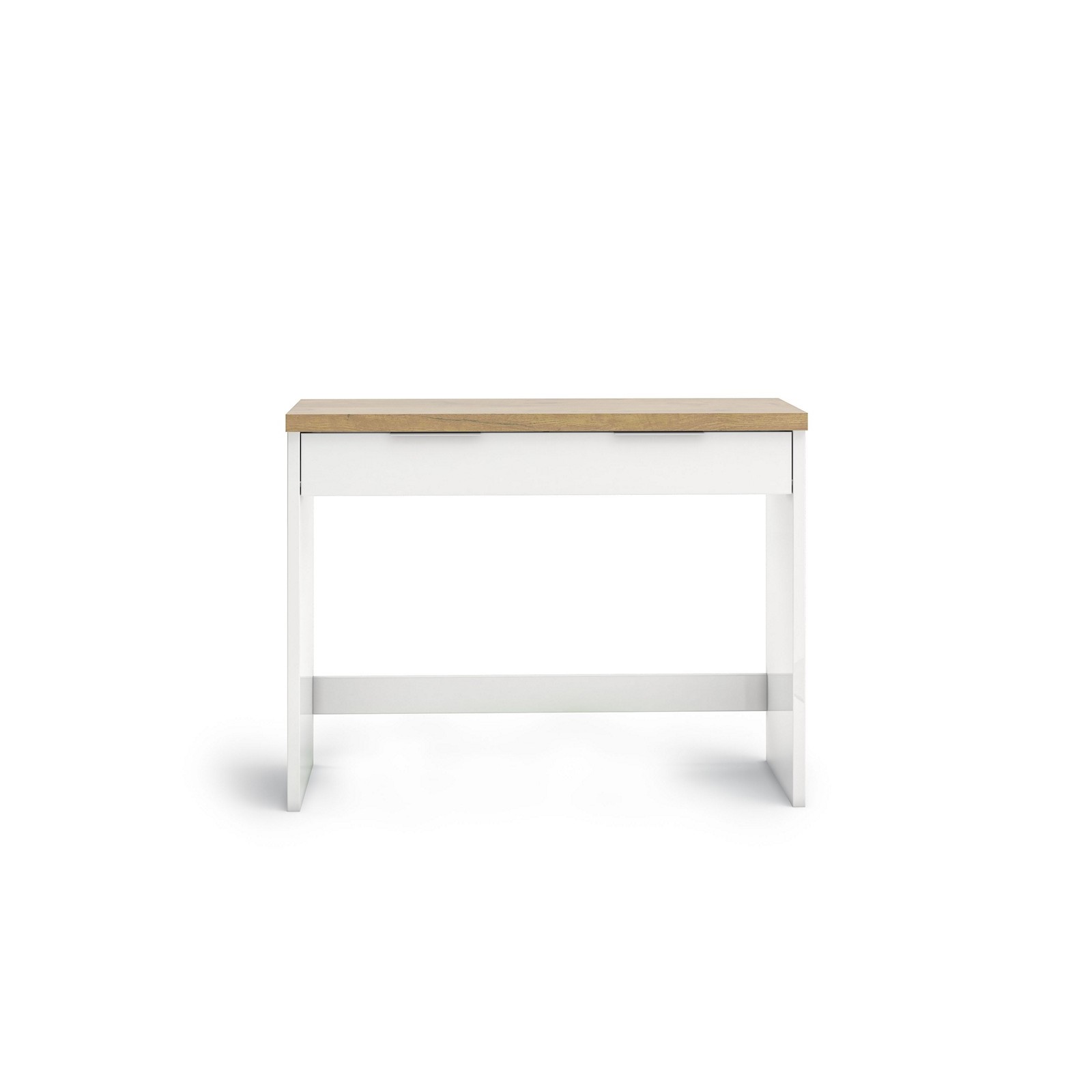 TORONTO WHITE Mobile toilette  laccata Bianco lucido top finitura Rovere cm H79,5 L104,3 P43,4