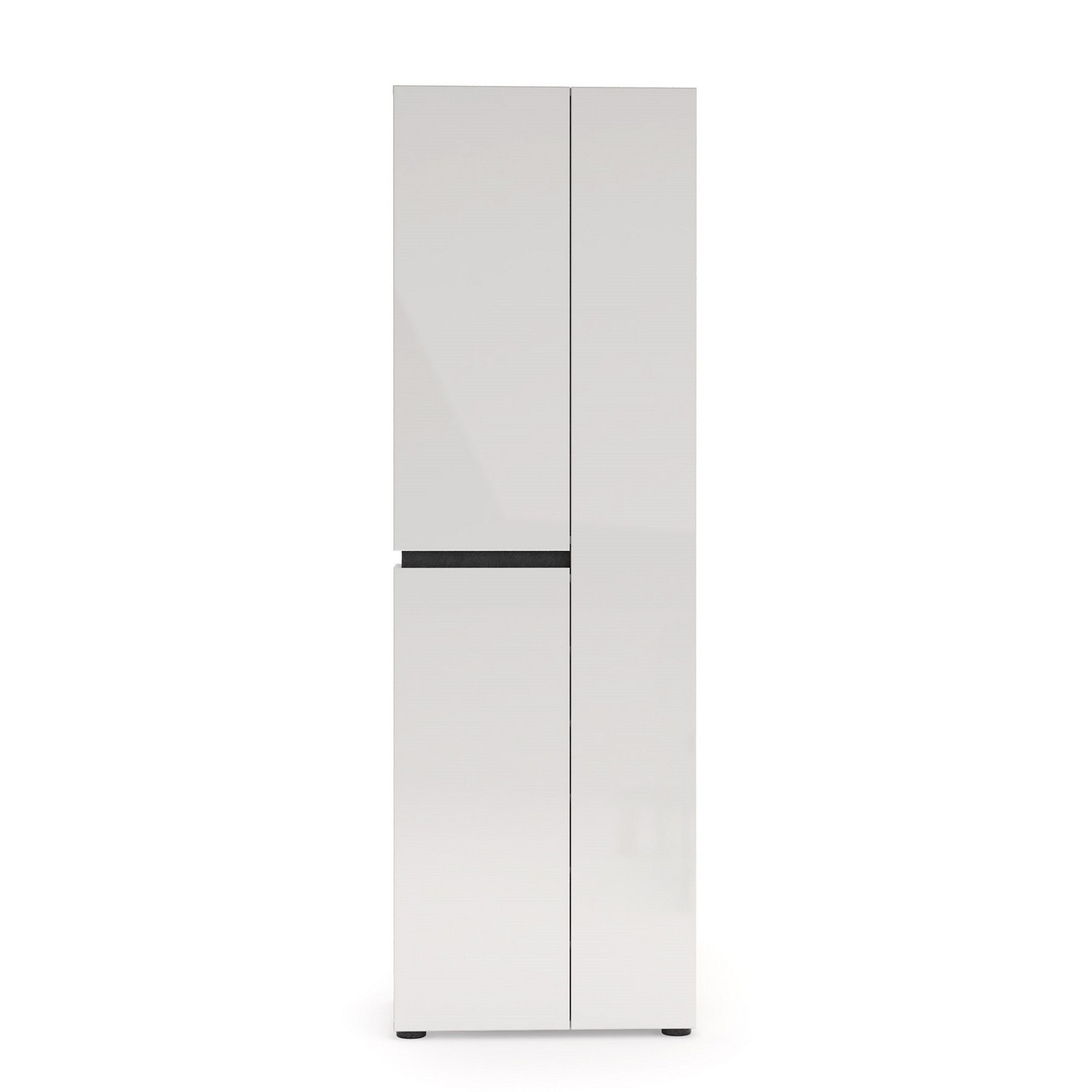 BARRY Armadio guardaroba da ingresso 3 ante laccato di colore Bianco lucido cm H190 L60,5 P42,6
