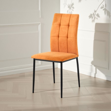 Sedia CLOTILDE ARANCIO tessuto Arancione pastello H92 L43,5 P52