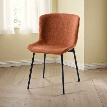 Sedia BARBARA TESSUTO ROSSO colore Rosso Mattone non sfoderabile piedino inclinabile cm H80 L50 P60