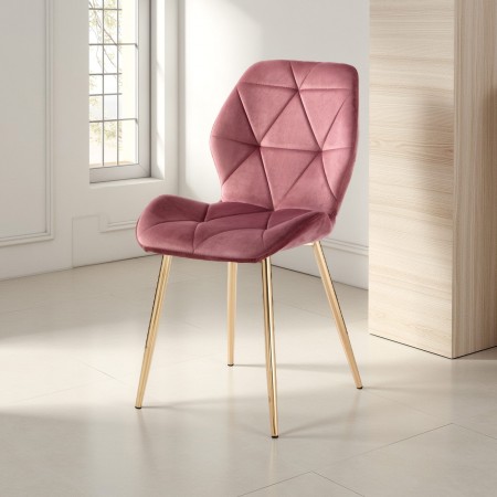 Sedia Ursula Gold Pink