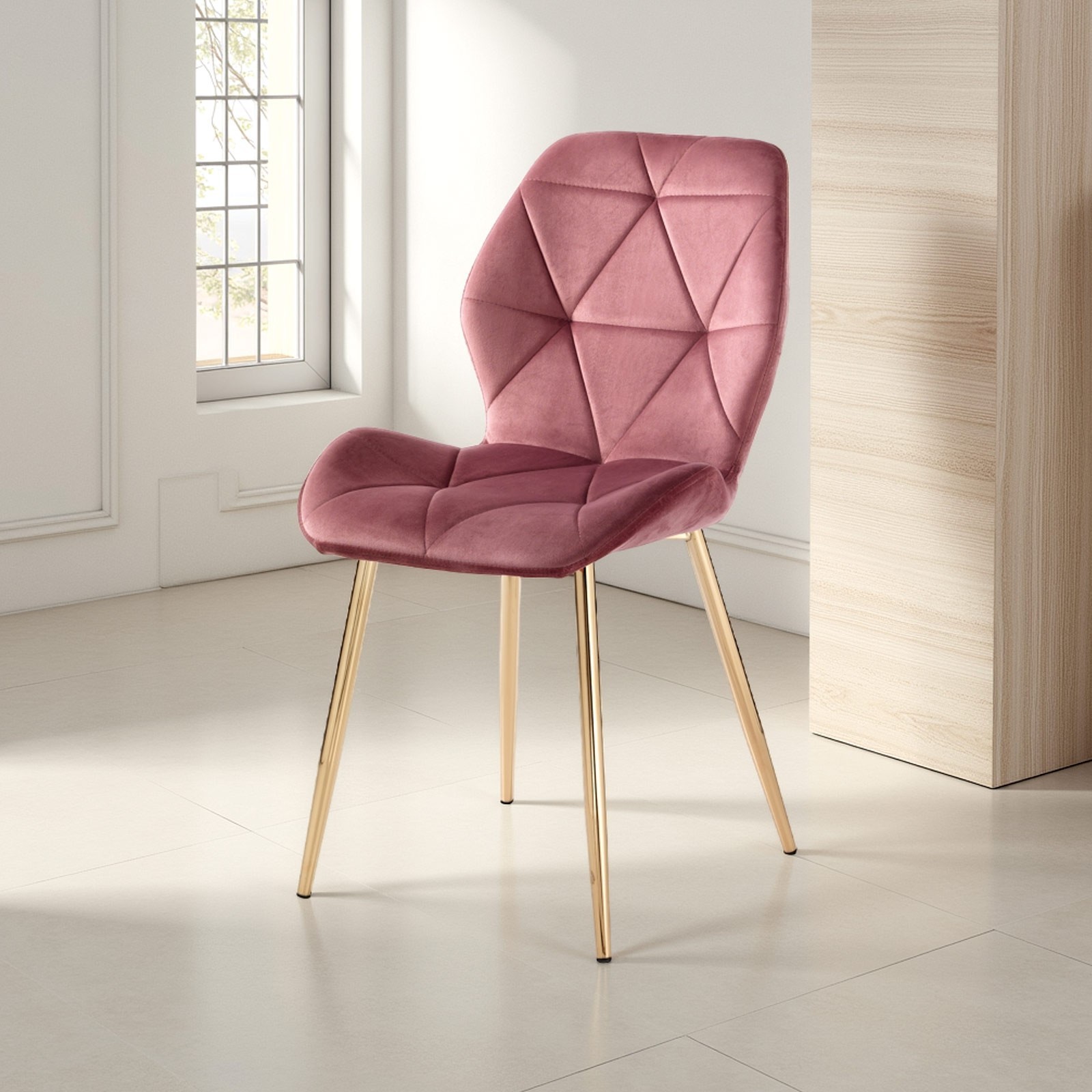 Sedia Ursula Gold Pink