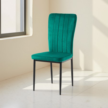 Sedia KERS GREEN velluto Verde H95 L42 P53