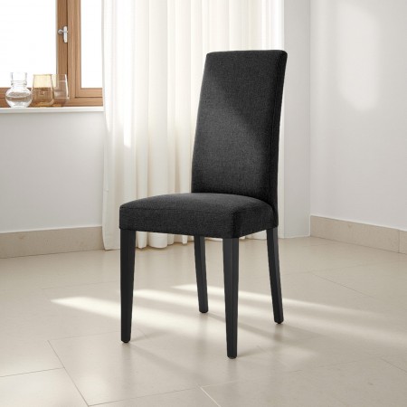 Set 2 Sedie XENIA TESSUTO ANTRACITE colore Antracite cm H100 L46 P45 MADE IN ITALY
