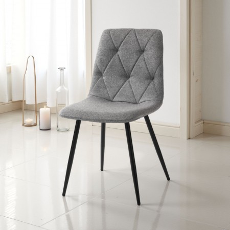 sedia HARA GRIGIA tessuto colore Grigio tessuto EASY CLEAN di facile pulizia cm H84 L44 P54