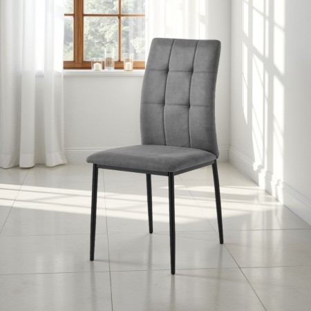 Sedia CLOTILDE GRIGIA tessuto Grigio H92 L43,5 P52