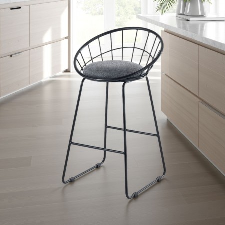 Sgabello Imbottito Susan Black