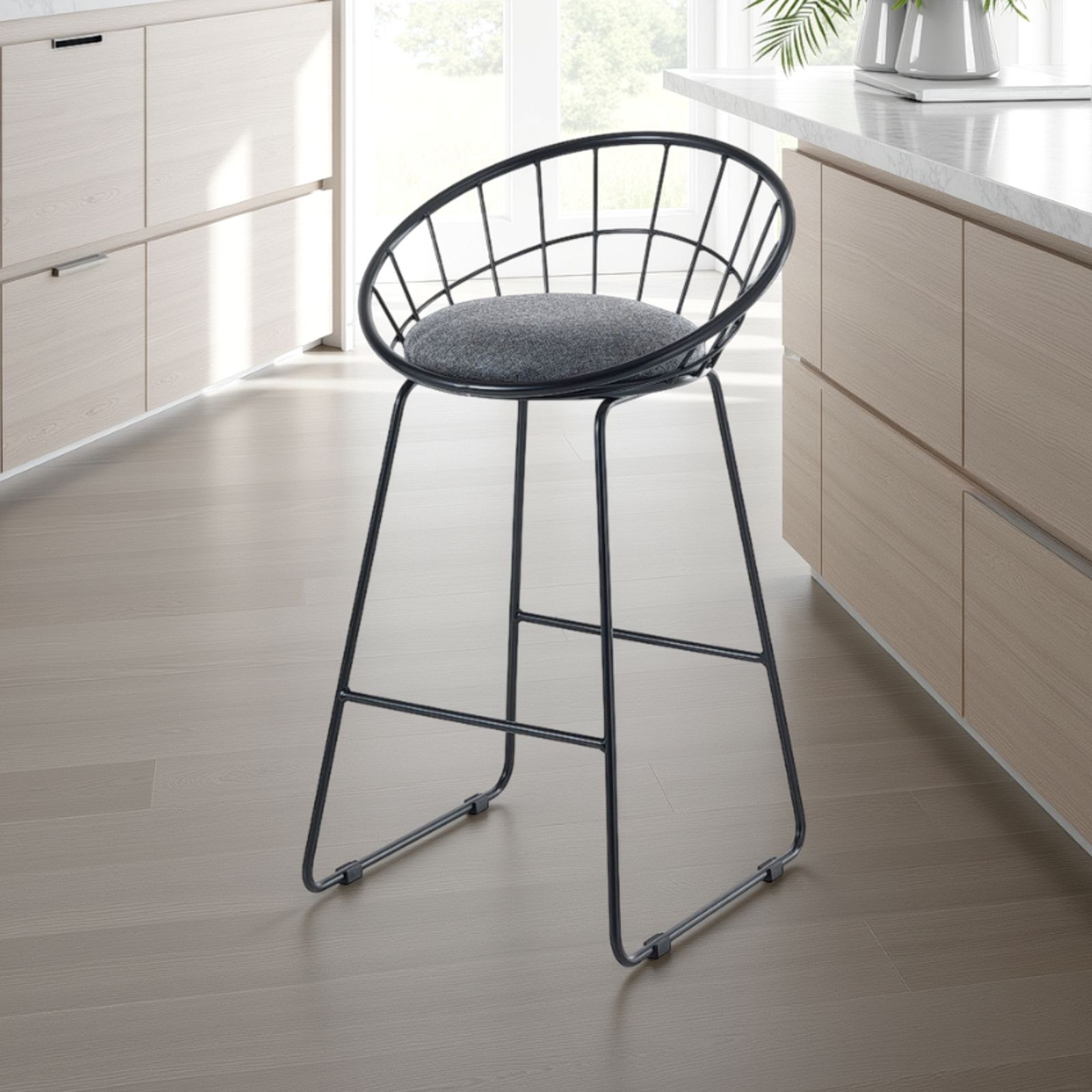 Sgabello Imbottito Susan Black