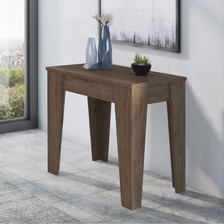 Tavolo Consolle  GABRIEL WOOD finitura Noce Crudo H75 L90 P54 consolle P306 tavolo 14 posti posti a sedere