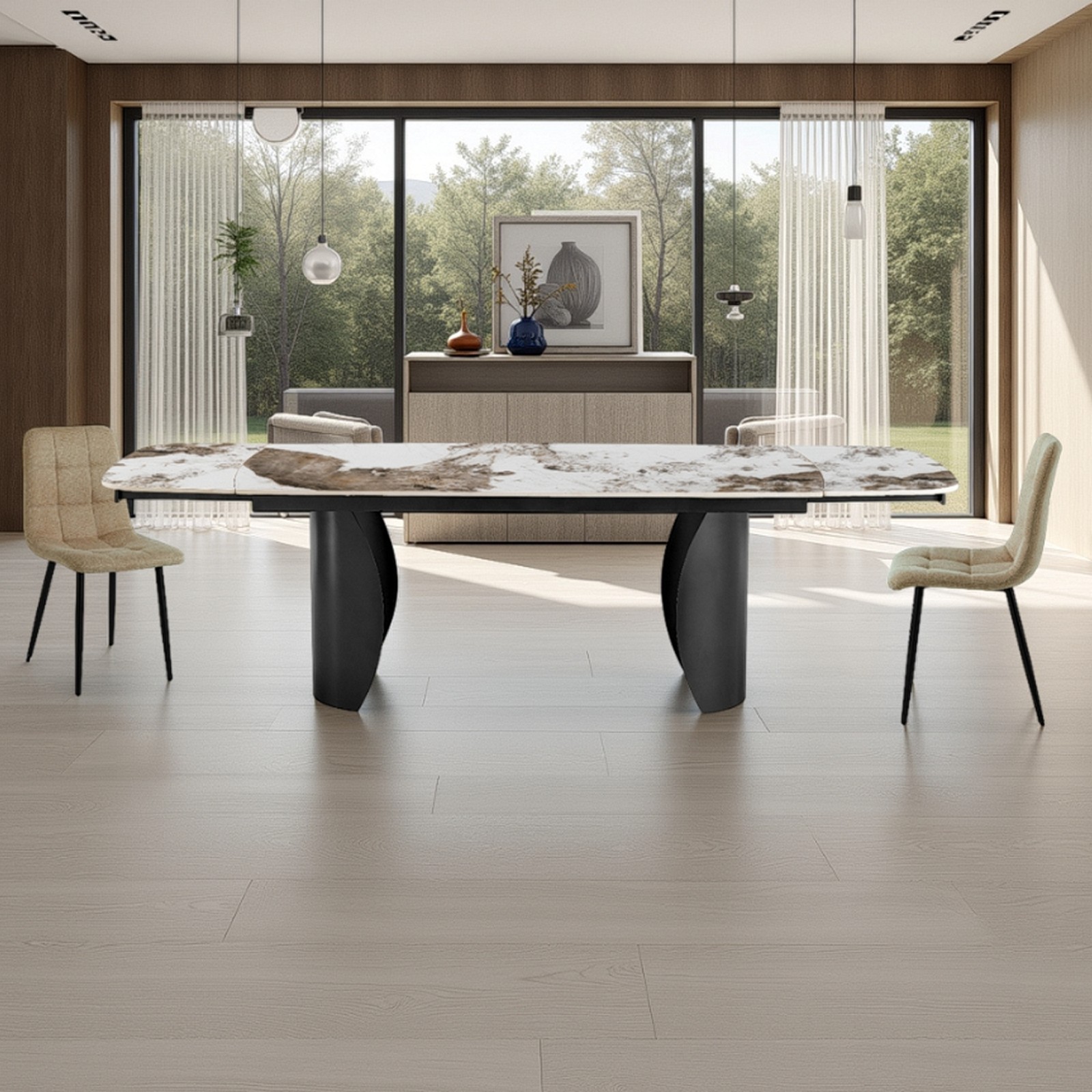 Tavolo Allungabile WILMA GRIGIO Basamento Grigio opaco Piano Ceramica finitura Marmo Onice lucido H75,5 P83,5 L180/220/260 Tavolo Allungabile WILMA GRIGIO Basamento Grigio opaco Piano Ceramica finitura Marmo Onice lucido H75,5 P83,5 L180/220/260