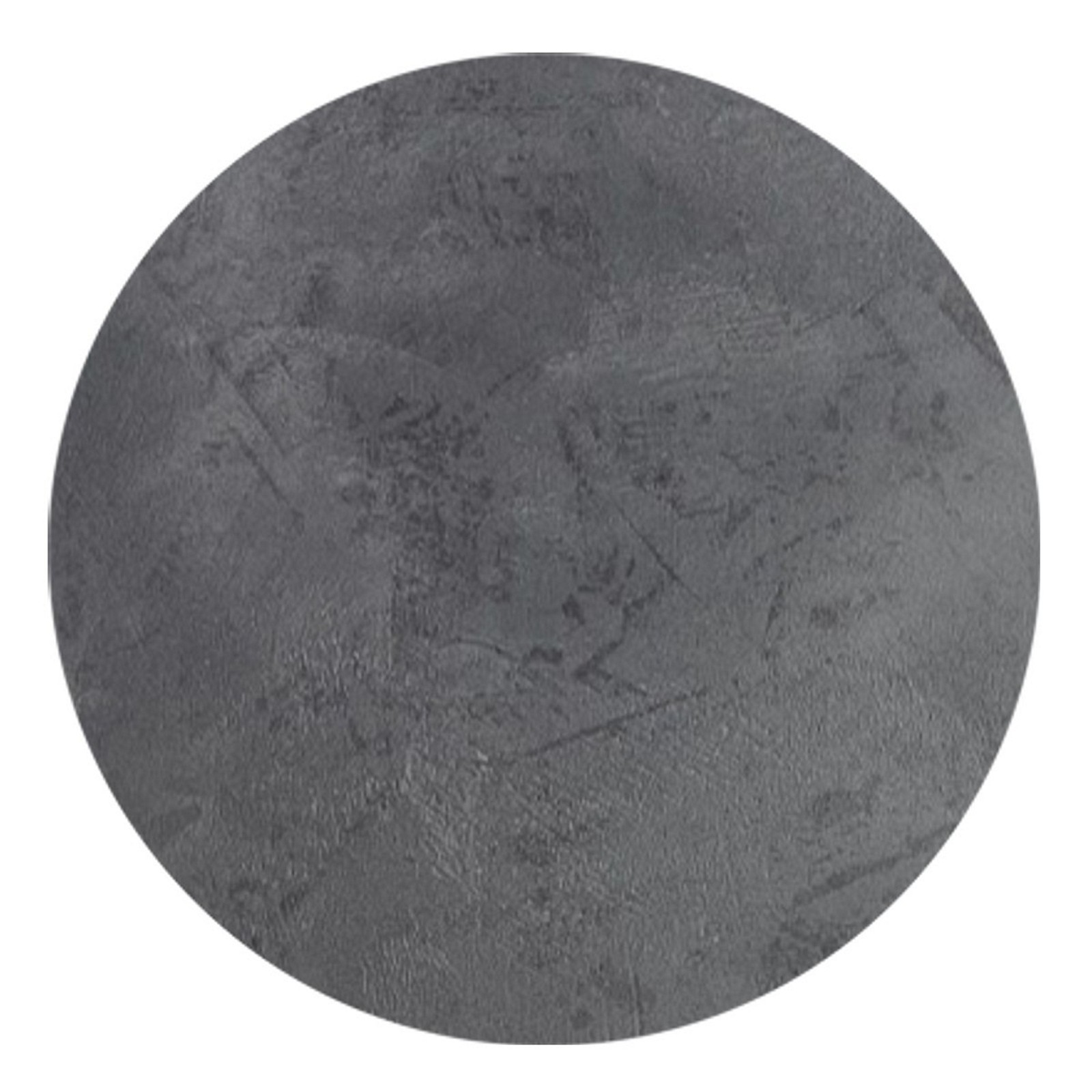 Tavolo rotondo allungabile LUCA CEMENTO gambe metallo Nero opaco piano finitura Cemento H76 Ø118 P118 L148