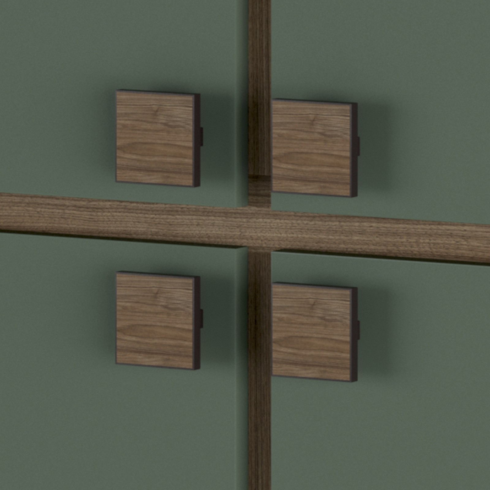 Mobile alto CLAIRE VERDE GRIGIO finitura Verde Grigio Noce crudo H144 L108 P40 cm
