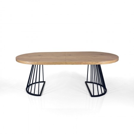 Tavolo allungabile rotondo ORAZIO ROVERE Piano MDF finitura Rovere H76,5 P110 L110/160/210/260