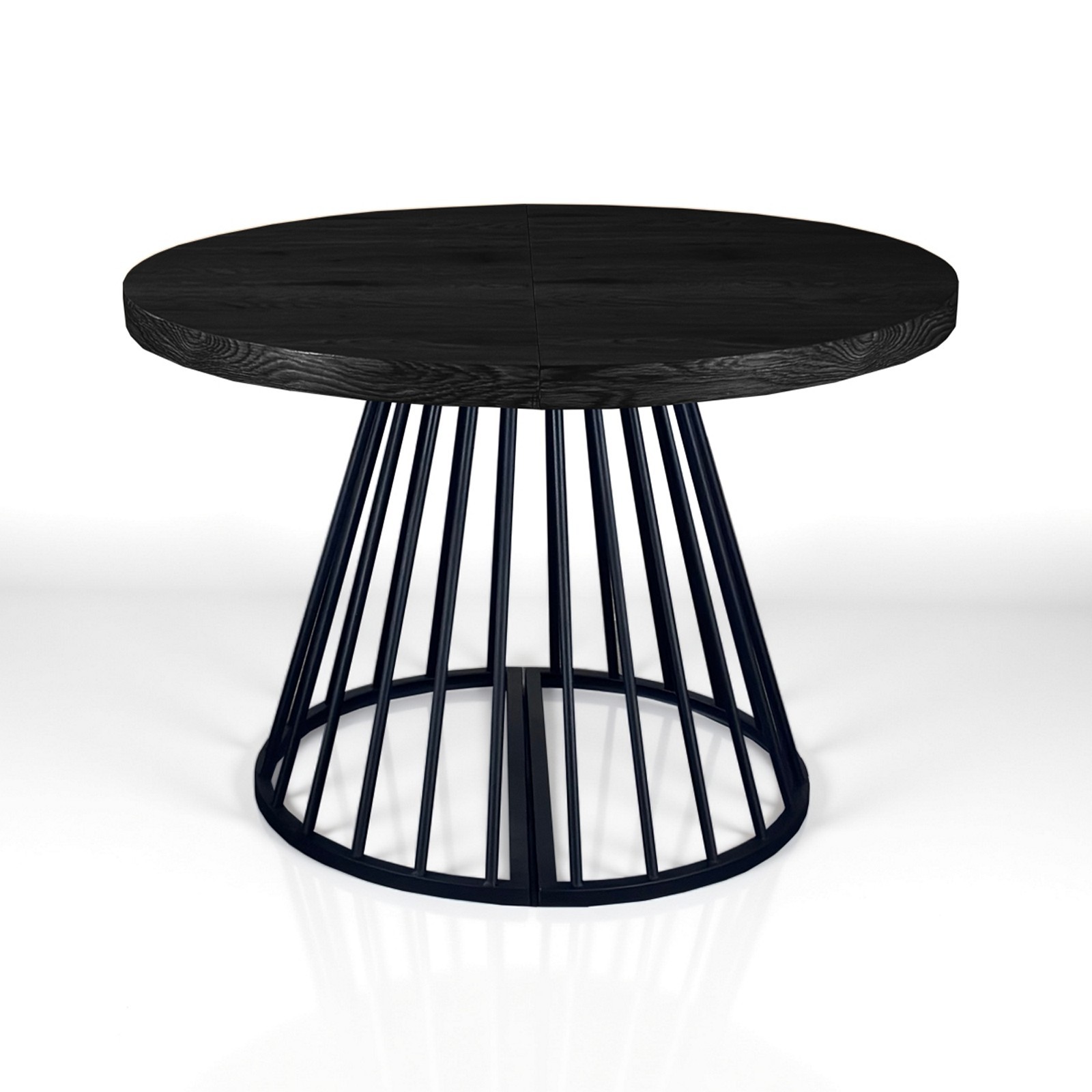 Tavolo allungabile rotondo  ORAZIO LEGNO NERO Piano MDF finitura Legno Nero H76,5 P110 L110/160/210/260