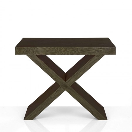 Tavolo allungabile  consolle STIV LEGNO GRIGIO MDF finitura legno Grigio cm H75 P45/95/145/195 L90