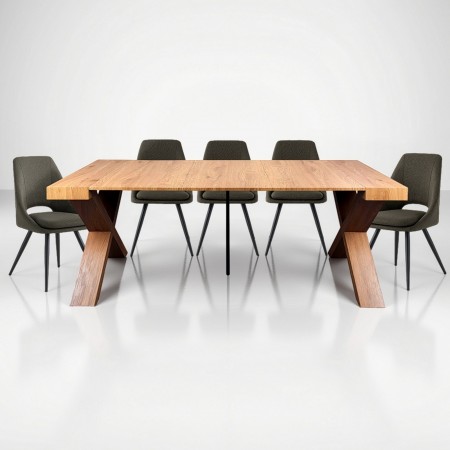 Tavolo allungabile consolle STIV ROVERE MDF finitura Rovere cm H75 P45/95/145/195 L90