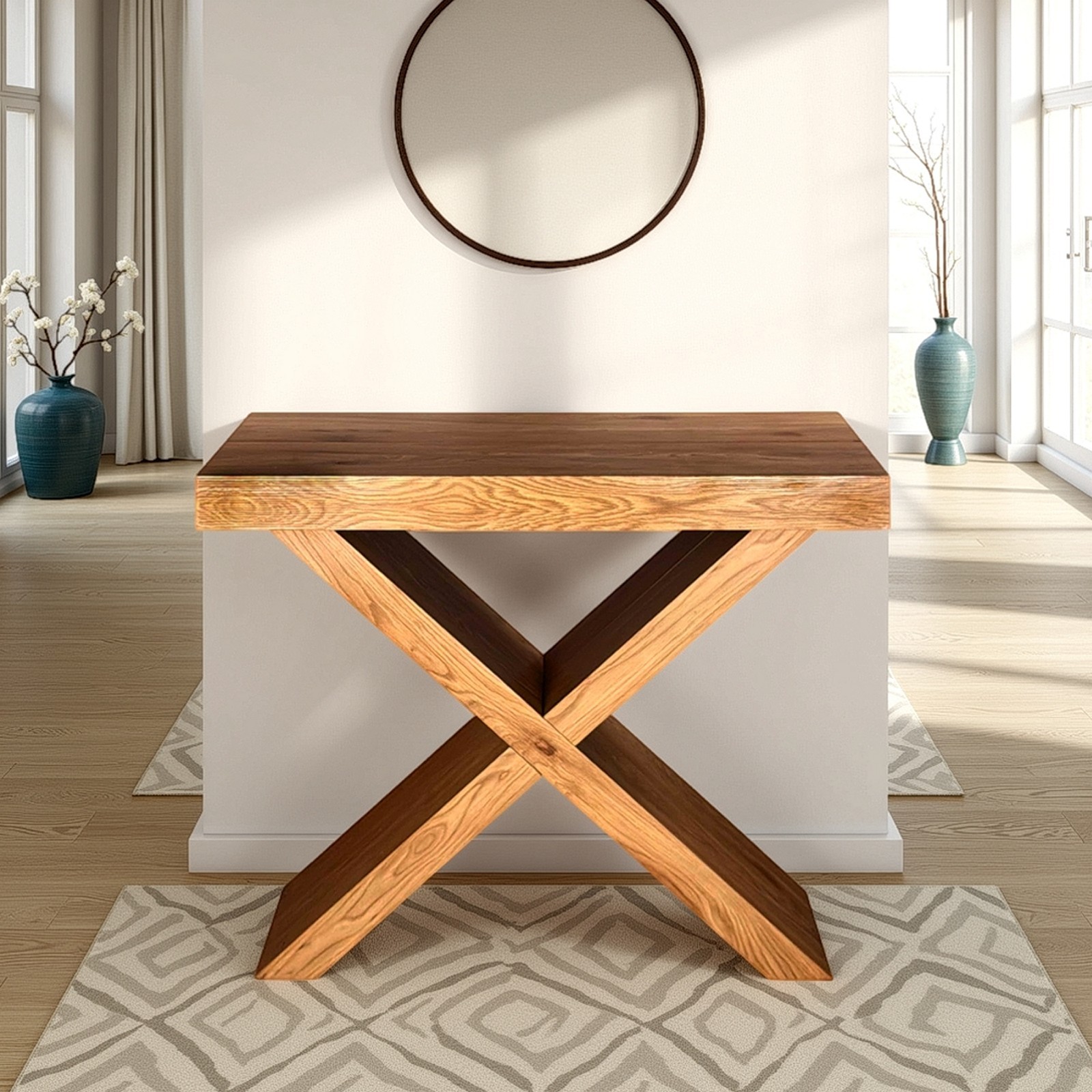 Tavolo allungabile consolle STIV ROVERE MDF finitura Rovere cm H75 P45/95/145/195 L90