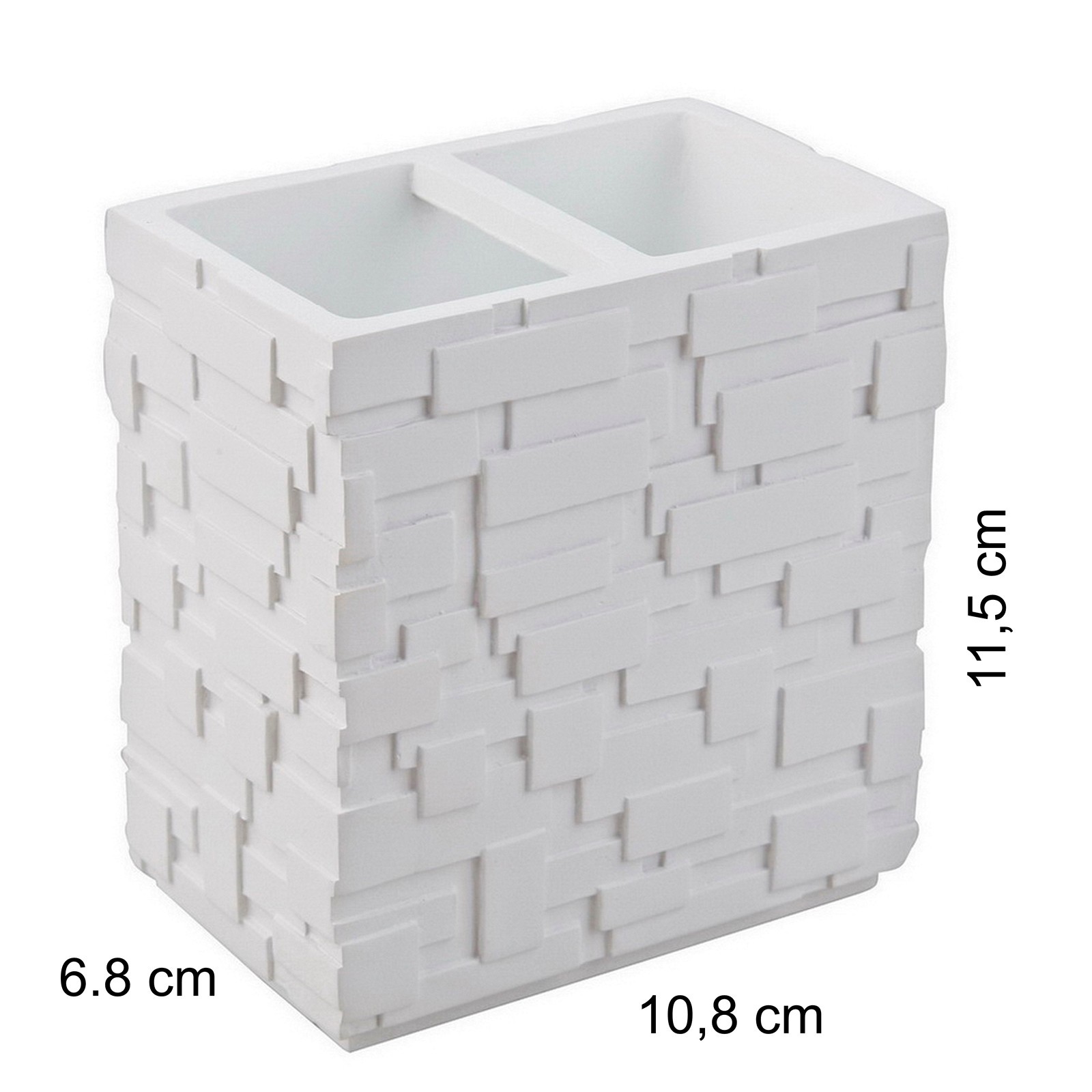 Set bagno PETRA BIANCO  poliresina bianca