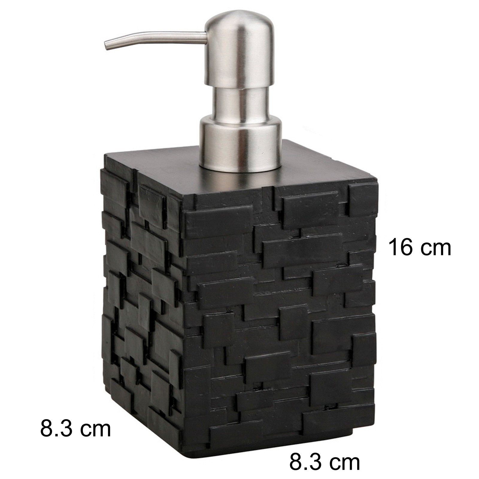 Set bagno PETRA NERO poliresina nera