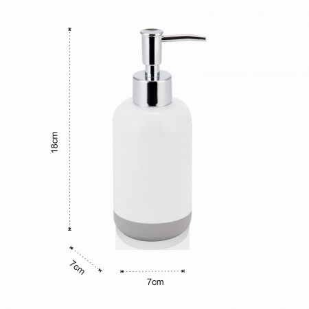 Set bagno RAUL realizzato in Poliresina Bianca semilucida