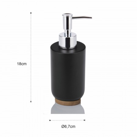 Set bagno  DANDY realizzato in Poliresina Nera opaca