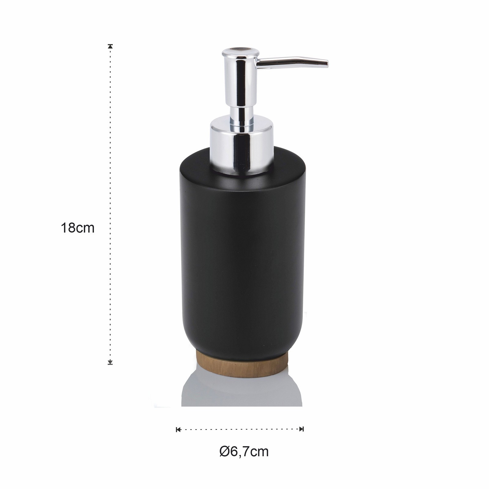 Set bagno  DANDY realizzato in Poliresina Nera opaca