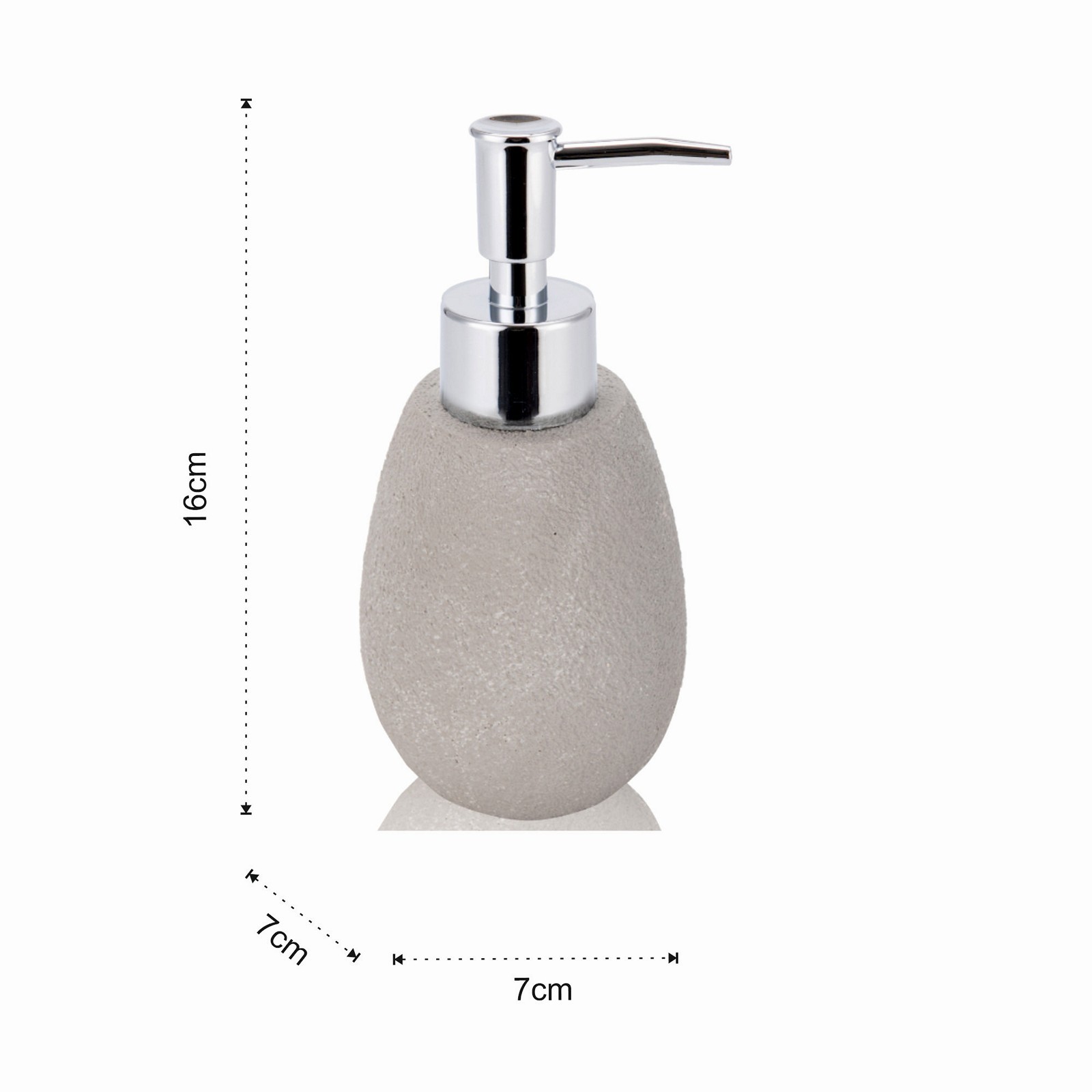 Set bagno  TADAO realizzato in Poliresina effetto cemento colore Grigio