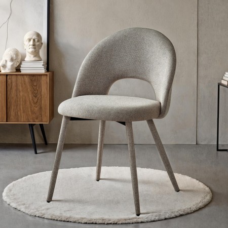 Sedia BABI BEIGE tessuto BEIGE tessuto EASY CLEAN di facile pulizia H79 L51 P54