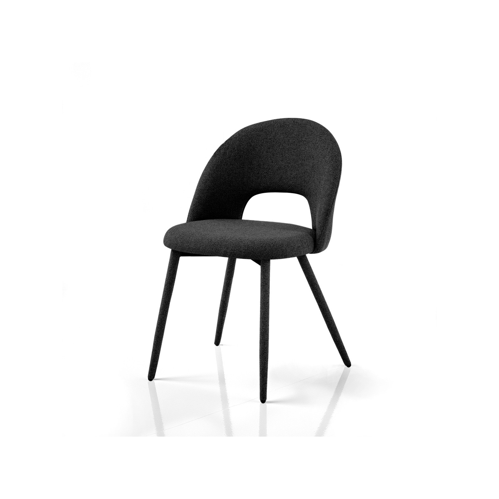 Sedia BABI NERA tessuto NERO tessuto EASY CLEAN di facile pulizia H79 L51 P54