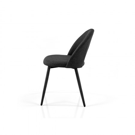 Sedia BABI NERA tessuto NERO tessuto EASY CLEAN di facile pulizia H79 L51 P54