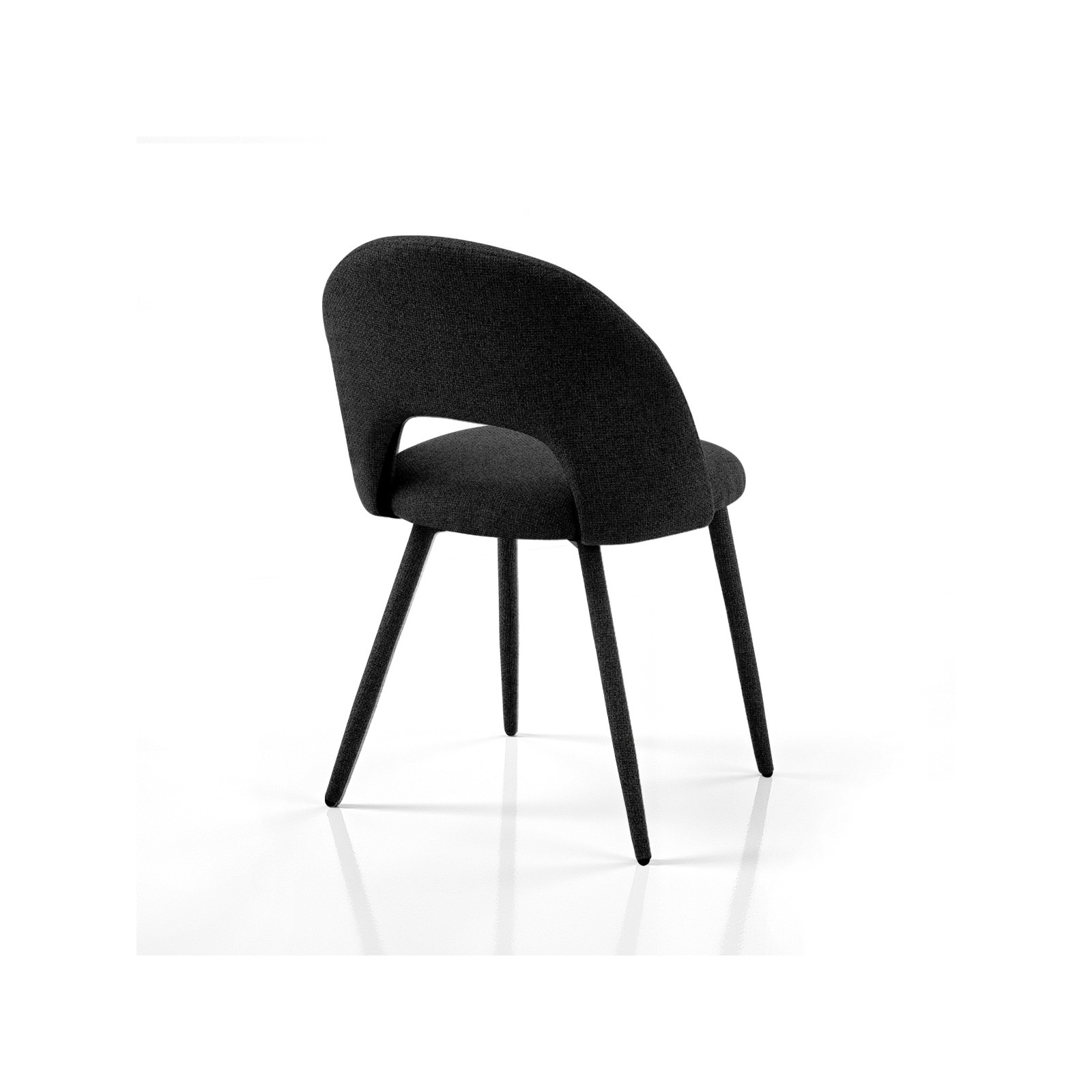 Sedia BABI NERA tessuto NERO tessuto EASY CLEAN di facile pulizia H79 L51 P54