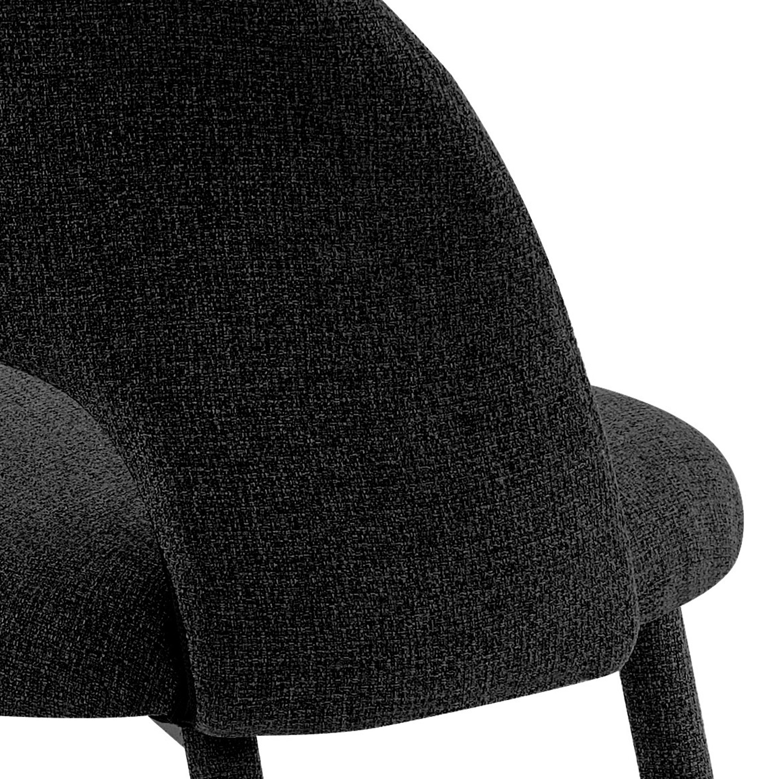 Sedia BABI NERA tessuto NERO tessuto EASY CLEAN di facile pulizia H79 L51 P54
