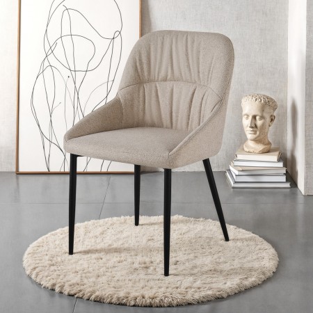 Sedia CLARA BEIGE tessuto...