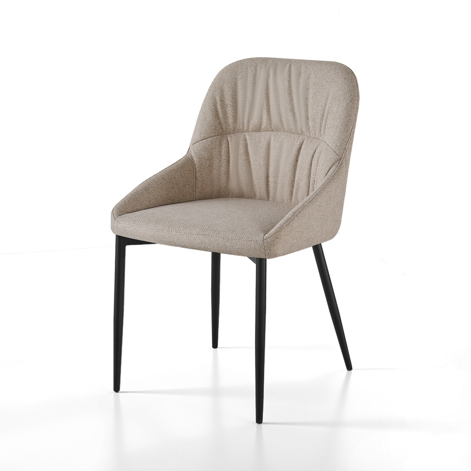 Sedia CLARA BEIGE tessuto BEIGE tessuto EASY CLEAN H85 L50  P57