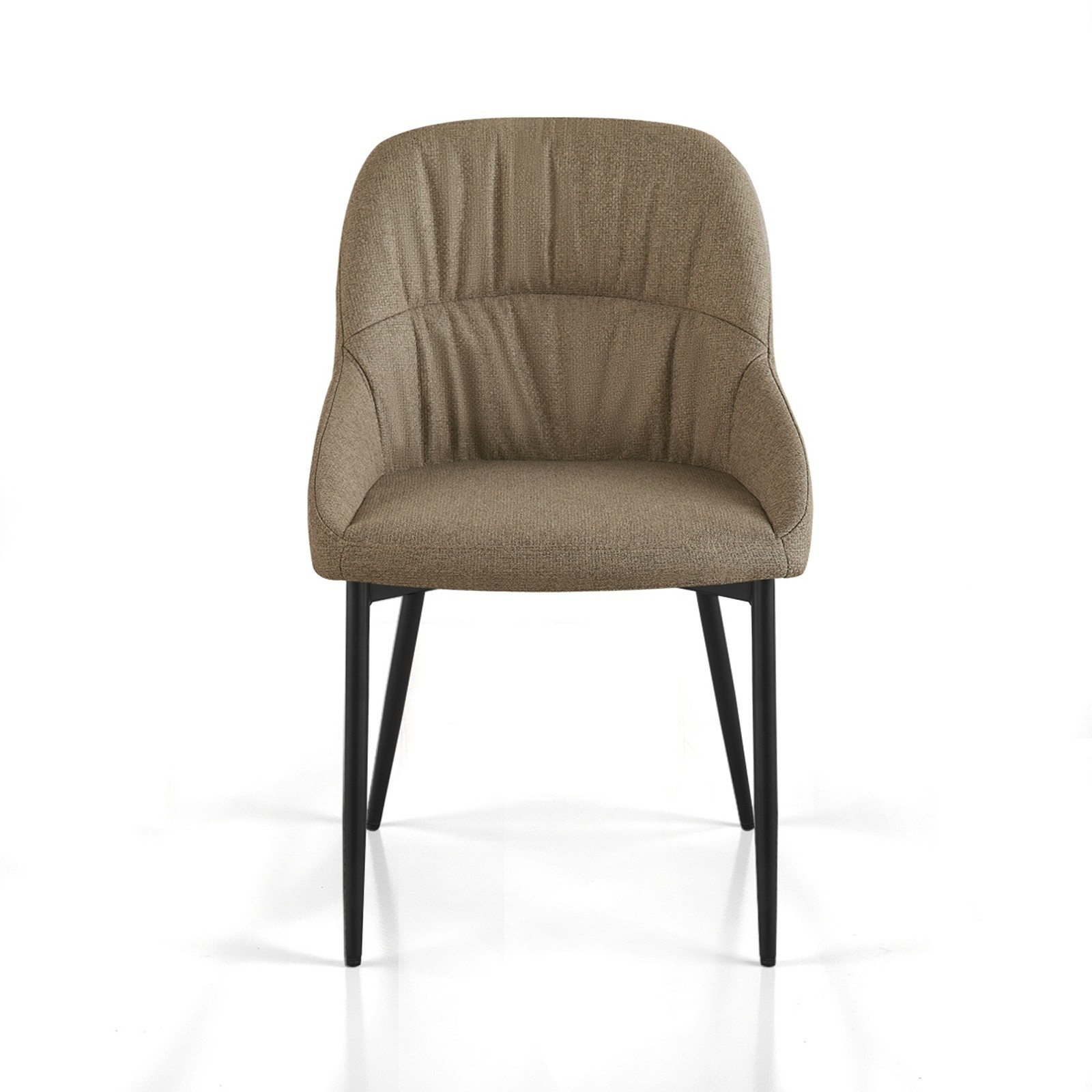 Sedia CLARA MARRONE tessuto MARRONE CHIARO tessuto EASY CLEAN H85 L50 P57