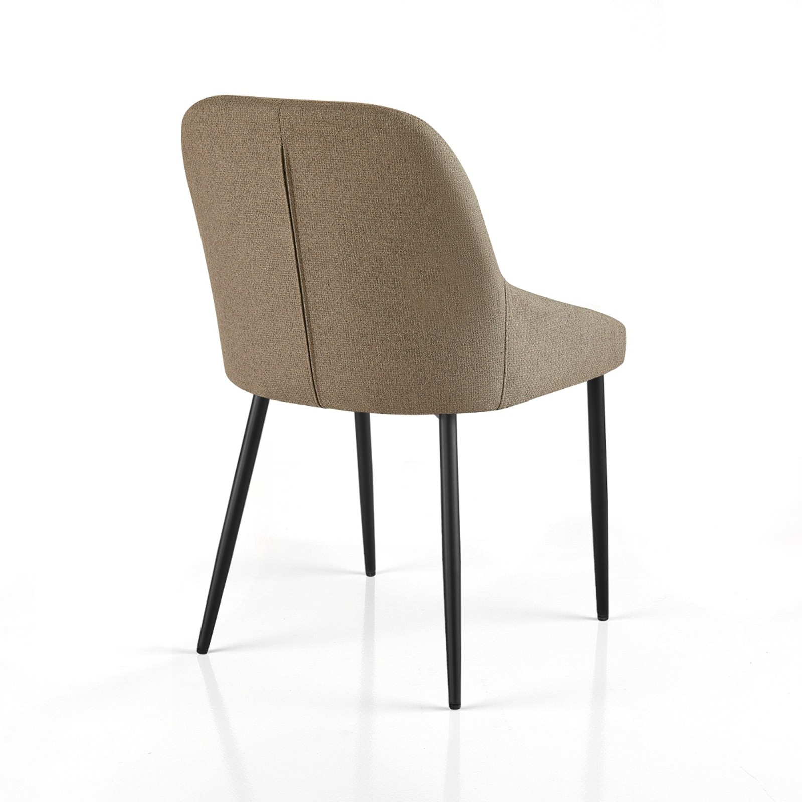 Sedia CLARA MARRONE tessuto MARRONE CHIARO tessuto EASY CLEAN H85 L50 P57