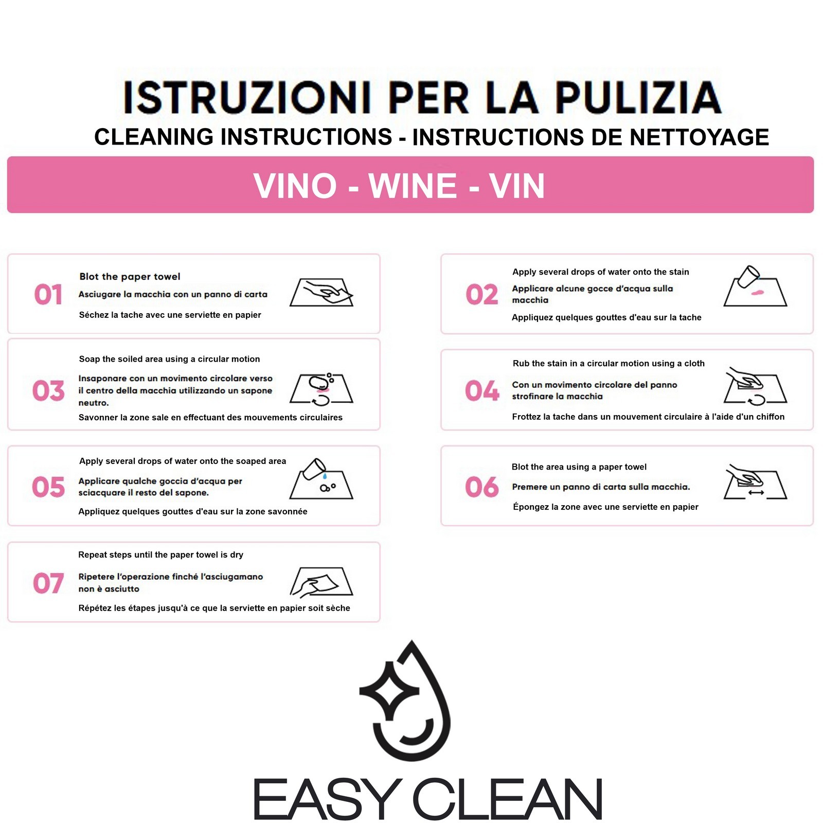 Sedia CLARA MARRONE tessuto MARRONE CHIARO tessuto EASY CLEAN H85 L50 P57