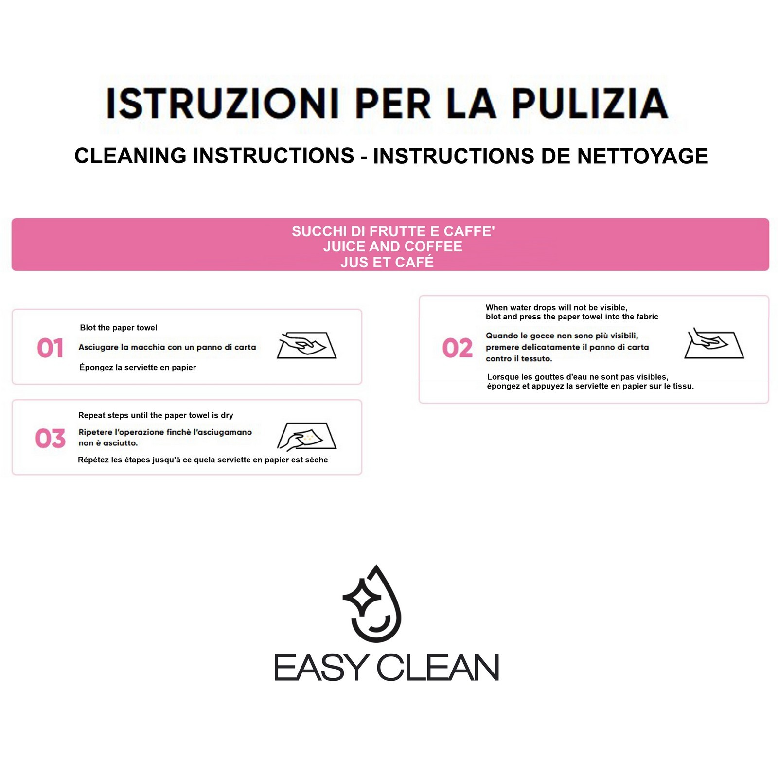 Sedia CLARA MARRONE tessuto MARRONE CHIARO tessuto EASY CLEAN H85 L50 P57